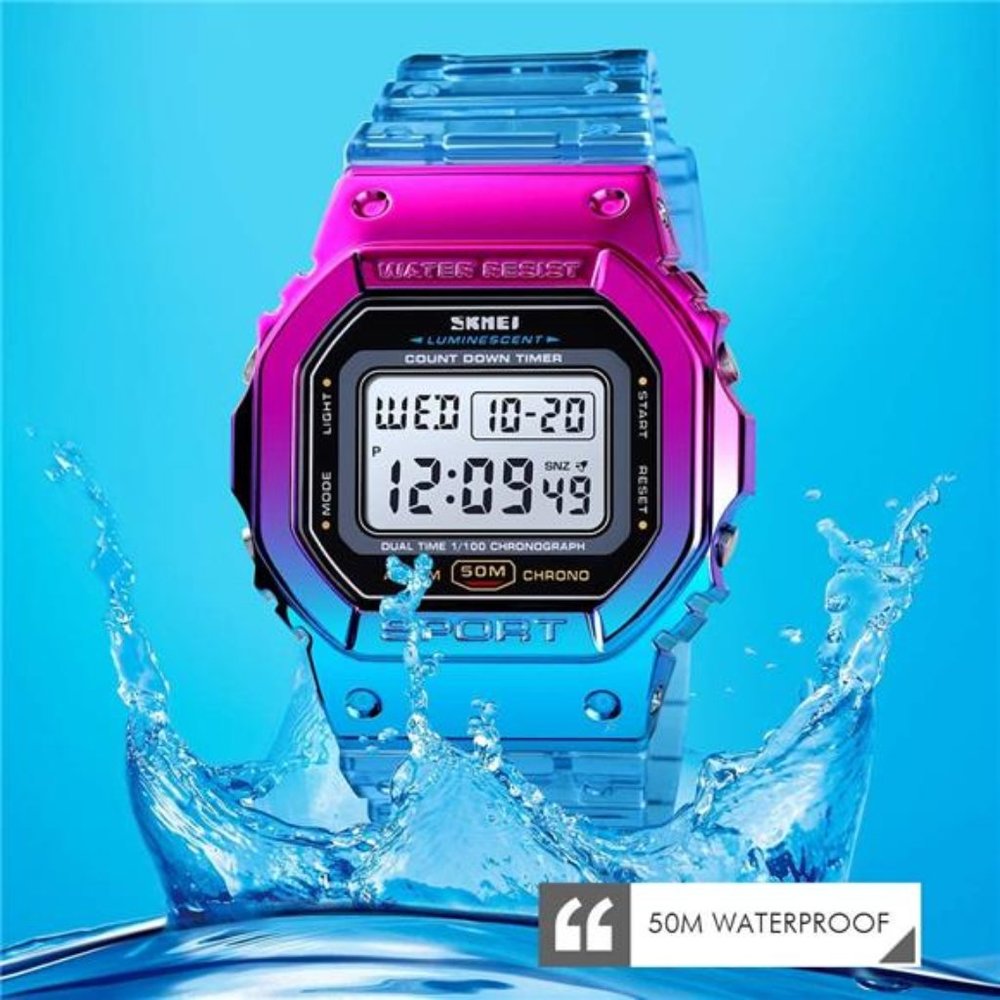 Sport Digital Multi-Function Transparent Women Me… - image 4